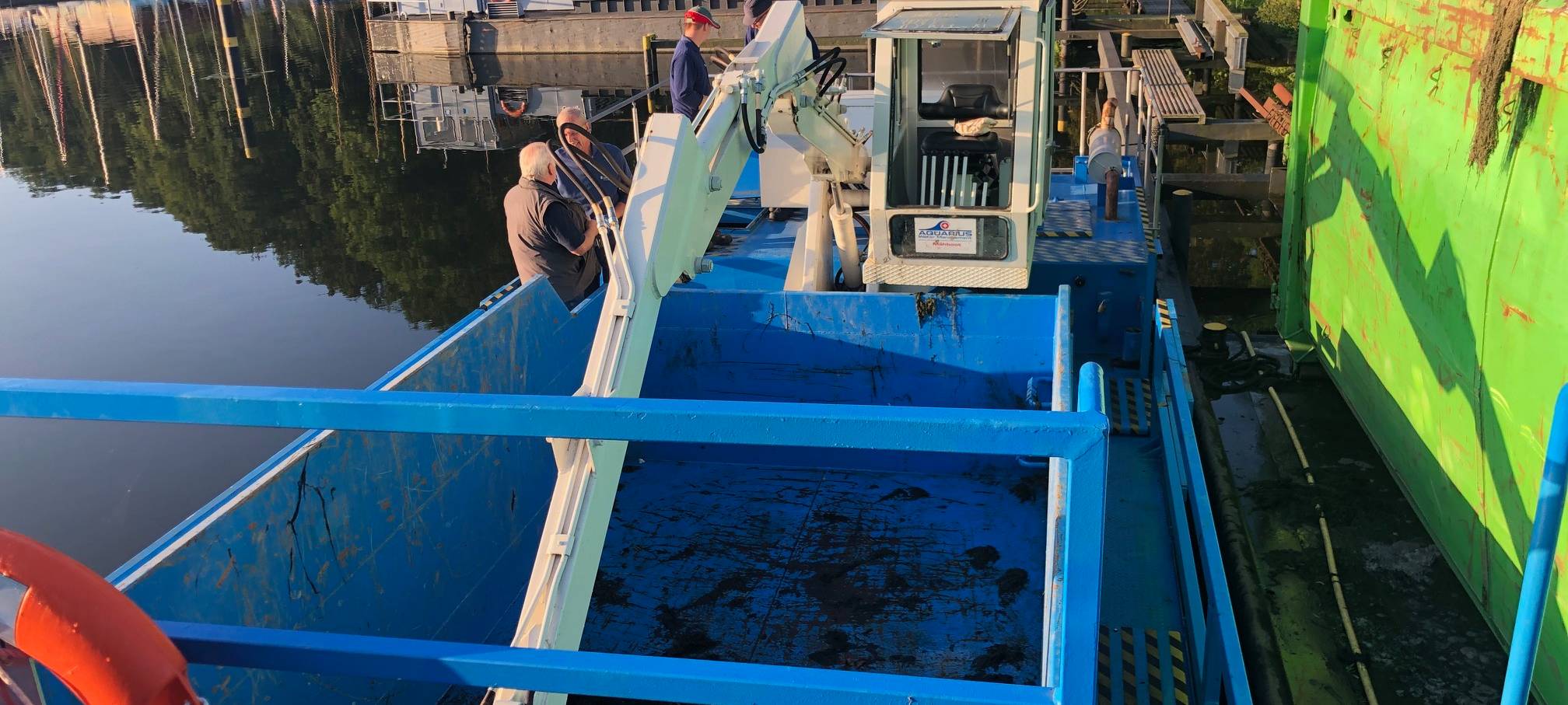 Mähboot auf dem Baldeneysee wieder im Einsatz