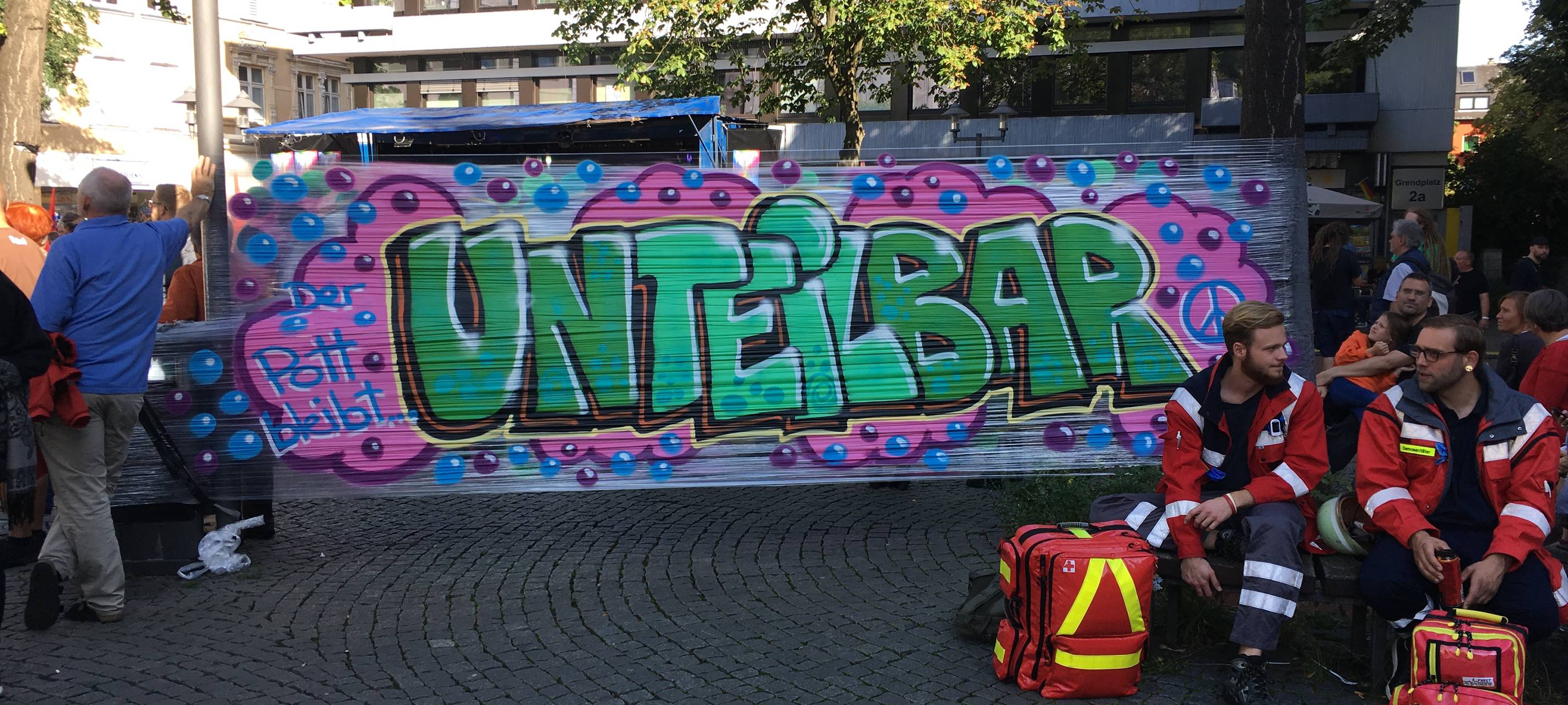 Bild am Rande der Demo