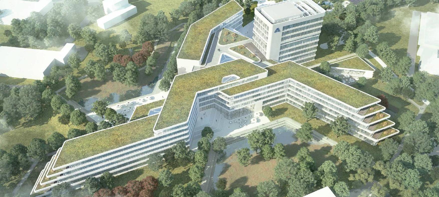 Plan für die neue Zentrale von Aldi in Essen-Kray