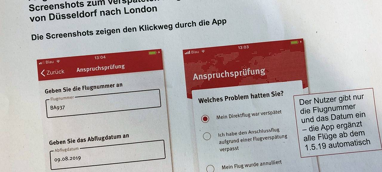 Neue App für Probleme bei Flügen