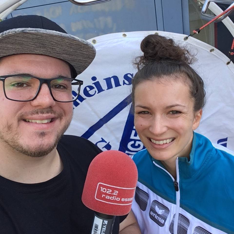 Teilnehmerin beim Rhönradturnen