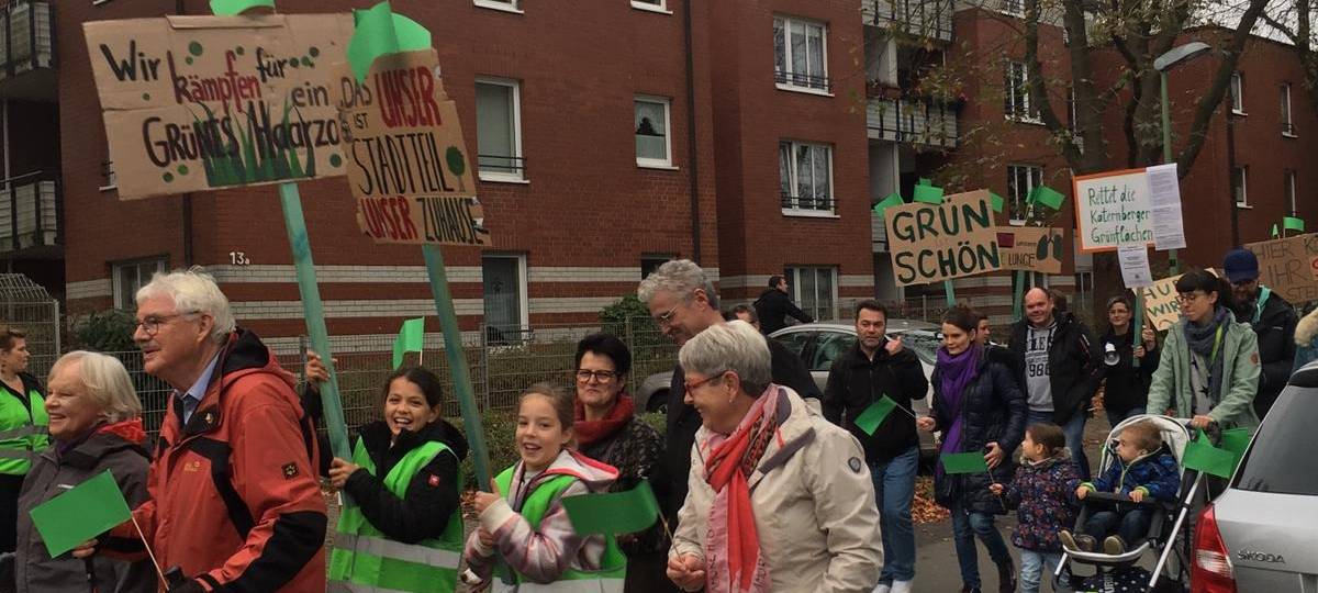 Demo Haarzopf Grünflächenbebauung