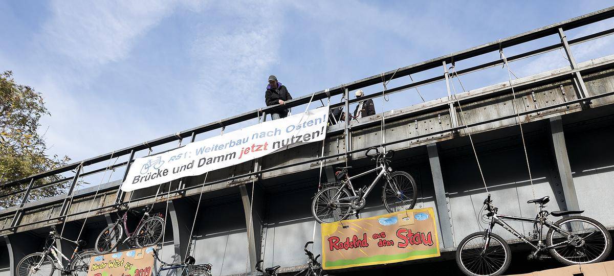 Weiterbau Radschnellweg Ruhr im Eltingviertel Essen