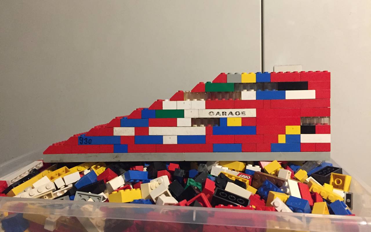 Rampe aus Lego gebaut