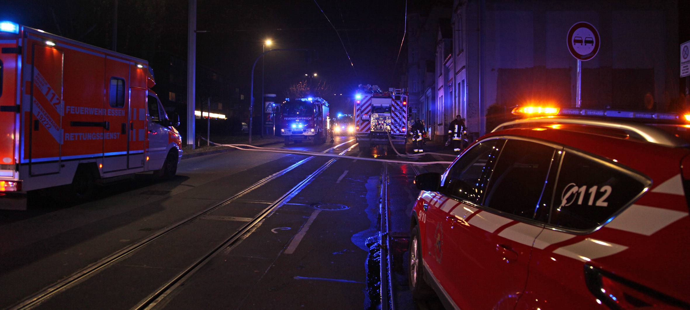 Feuer in Appartementanlage in Essen-Katernberg
