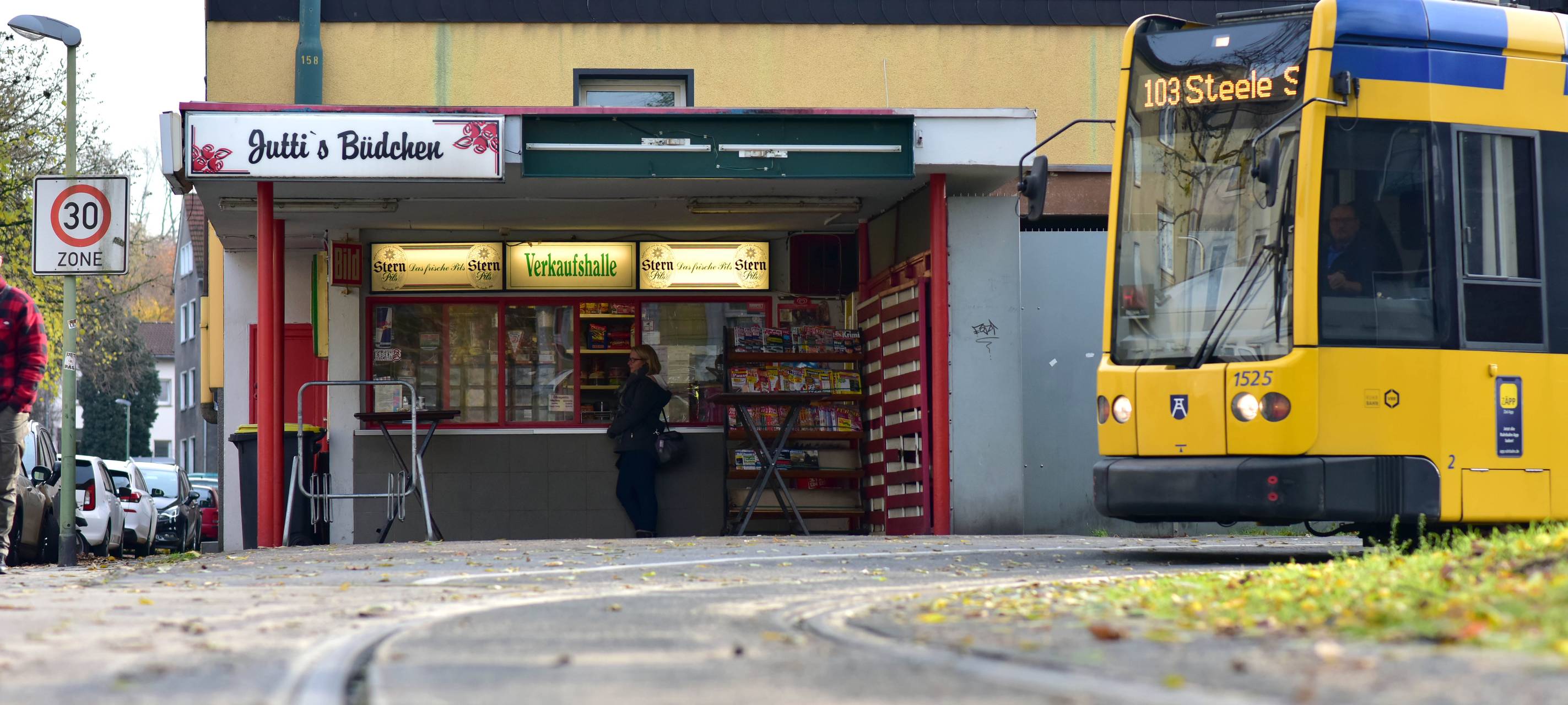 Juttis Büdchen an der Gleisschleife an der Wertstarße