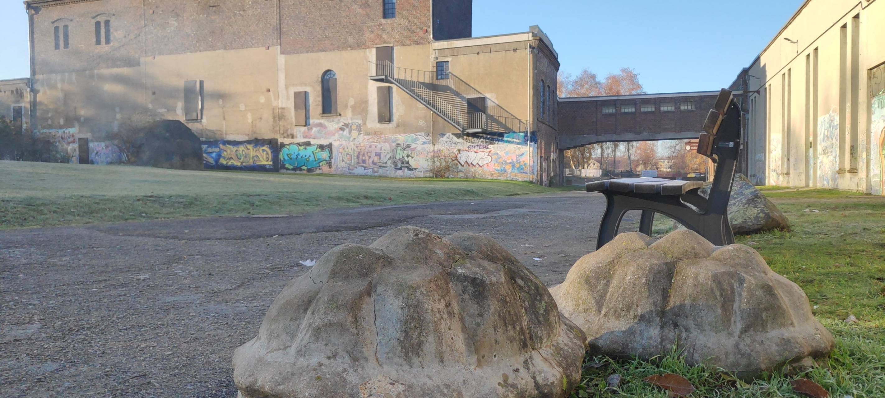Was bedeuten die Beton-Schildkröten auf der Zeche Carl in Essen?