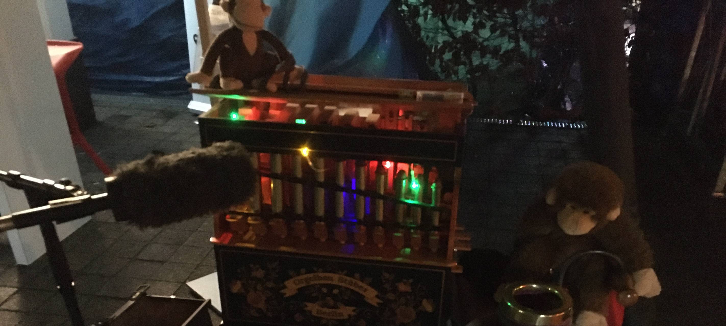 Drehorgel beim Weinachtsmarkt in Katernberg