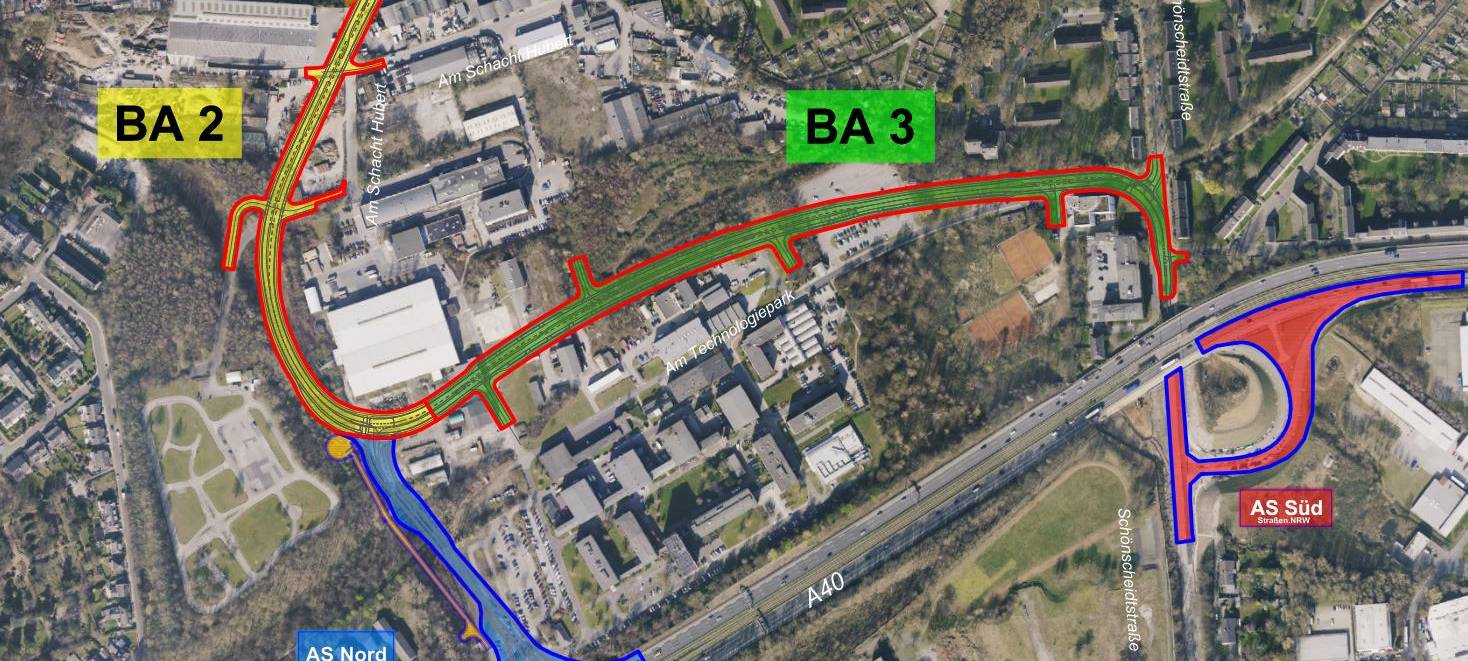 A40 in Essen-Frillendorf: Zubringer ist fertig