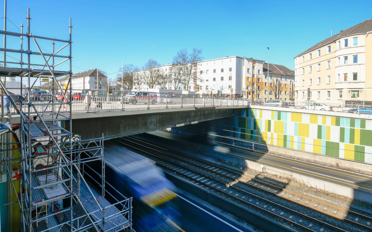 Die Hausackerbrücke in Essen im Februar 2018.