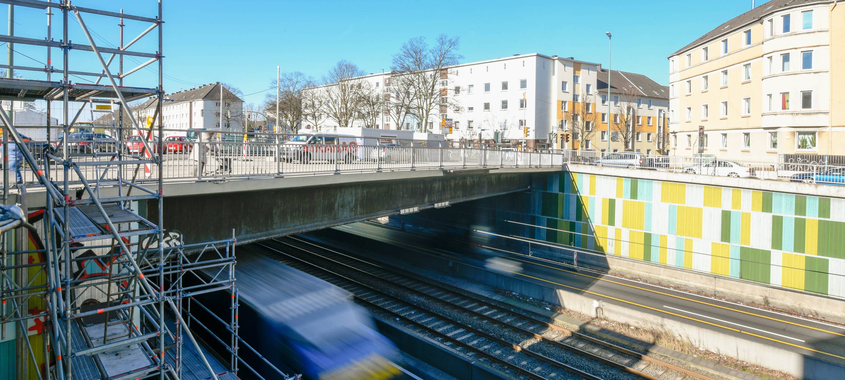 Die Hausackerbrücke in Essen im Februar 2018.