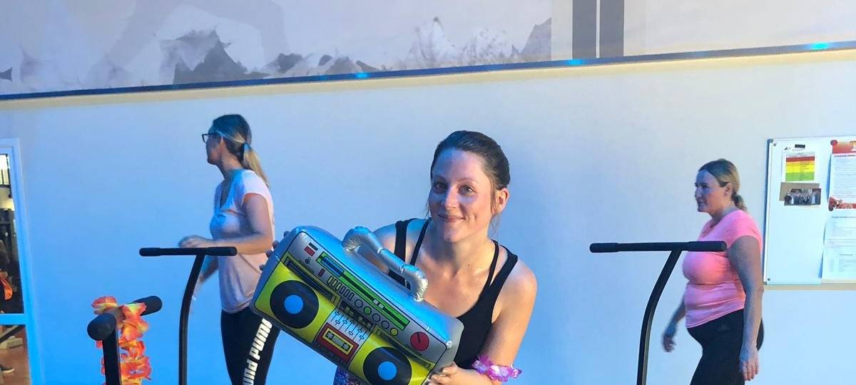 Teresa Ledabyl beim Jumping Fitness