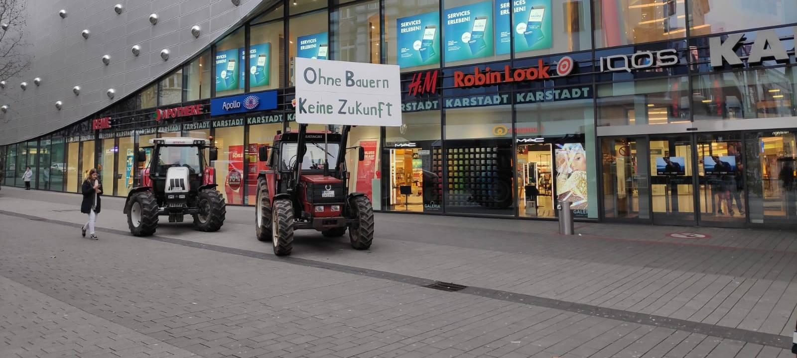 Bauern in der Innenstadt