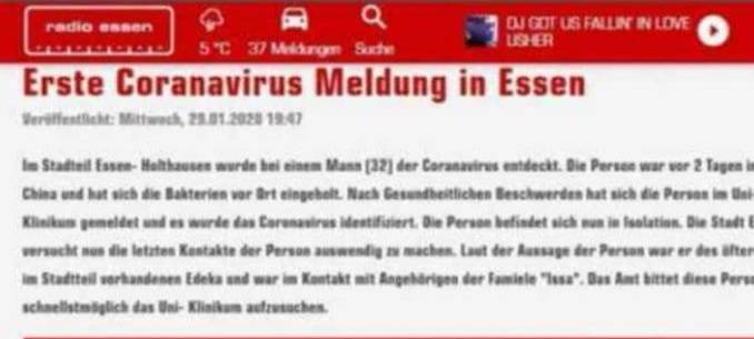 Das Bild zeigt eine gefälschte Meldung zum Coronavirus.