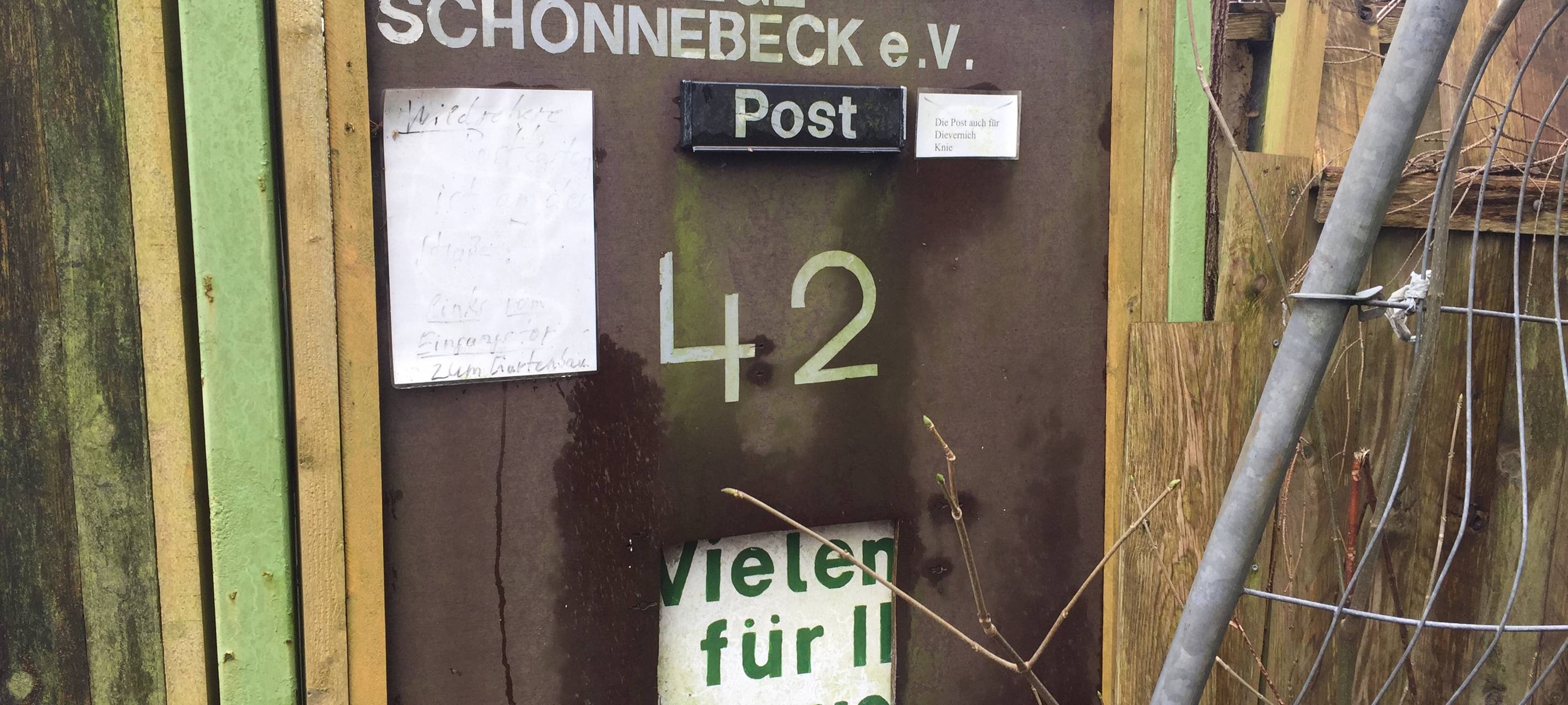 Der Eingang zum Wildgehege Schonnebeck