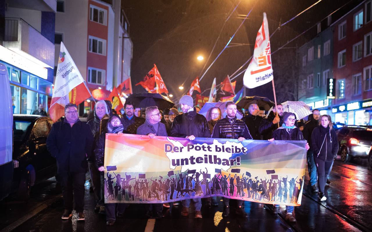 Demonstration in Essen-Altendorf nach rassistischem Anschlag in Hanau