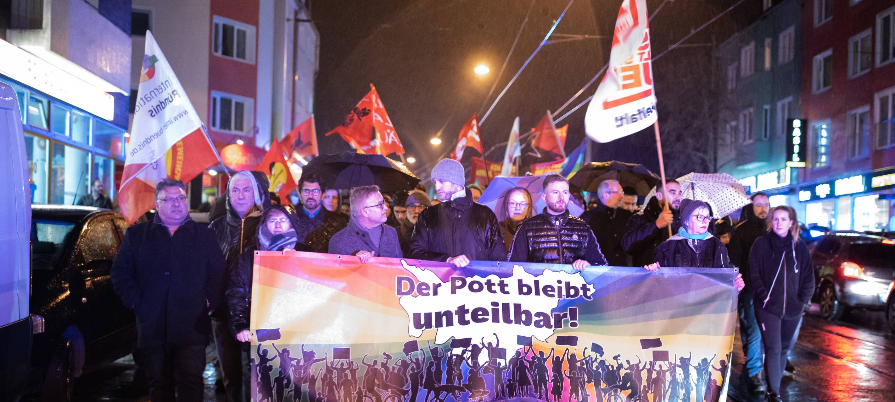 Demonstration in Essen-Altendorf nach rassistischem Anschlag in Hanau