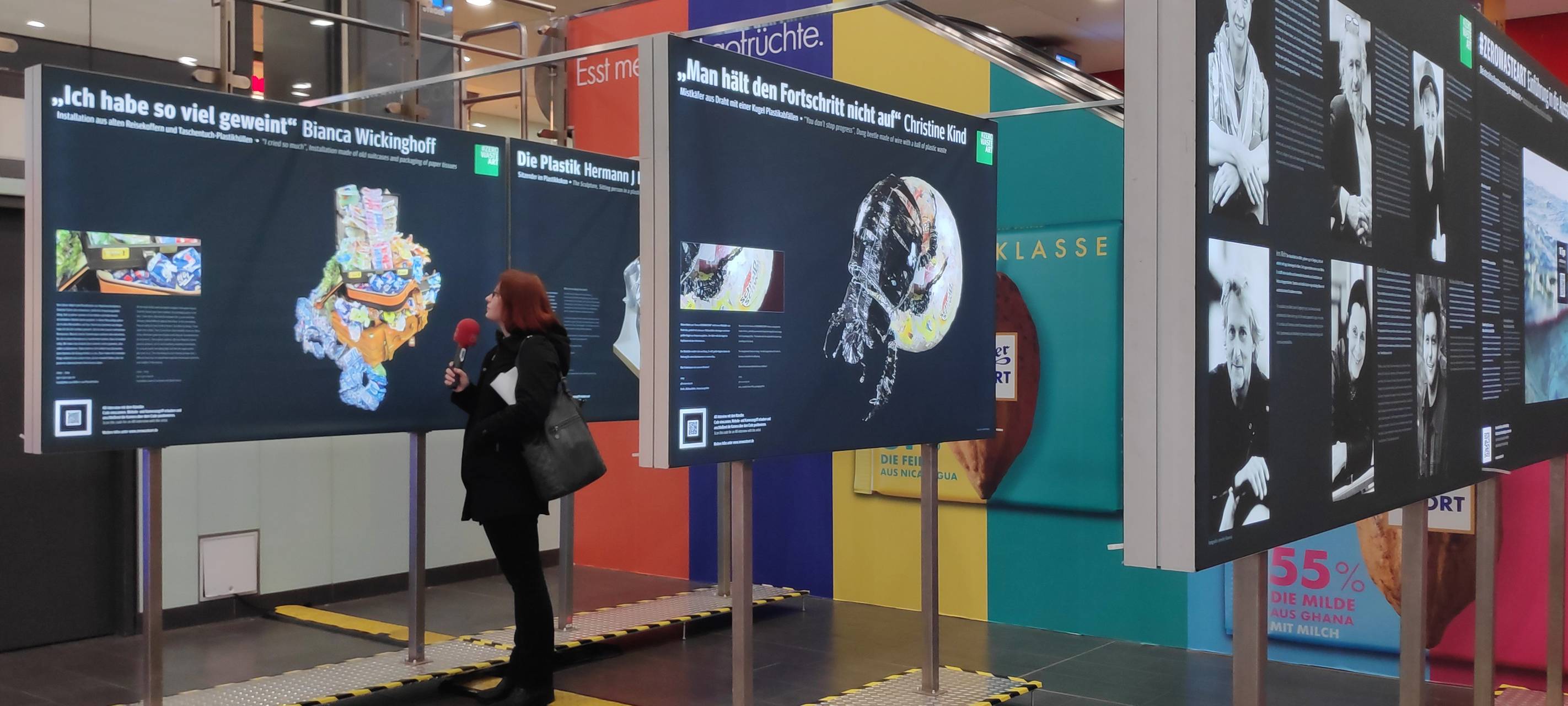 Essen: Müll-Kunstwerke im Hauptbahnhof