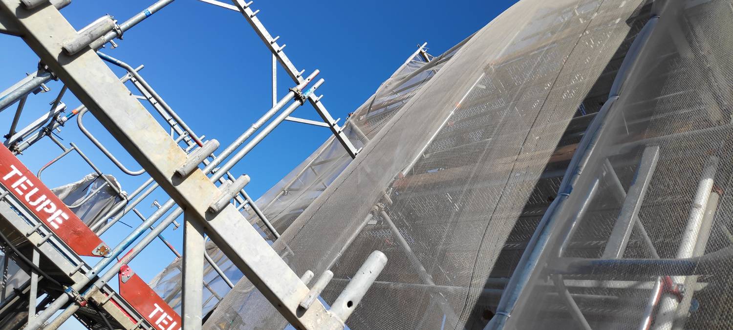 Arbeiten an Kirchturm in Essen gehen trotz Corona weiter