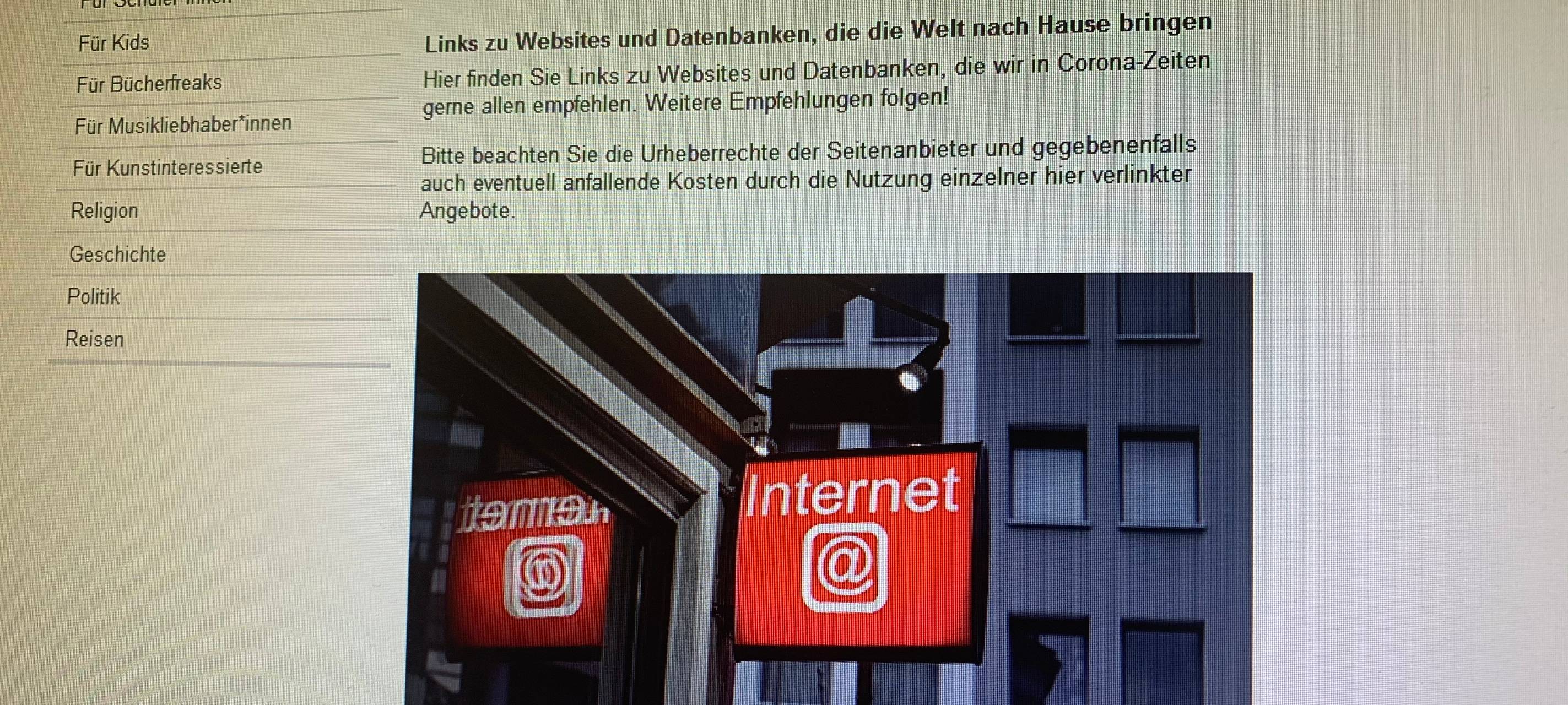 Online Portal der Stadtbibliothek Essen