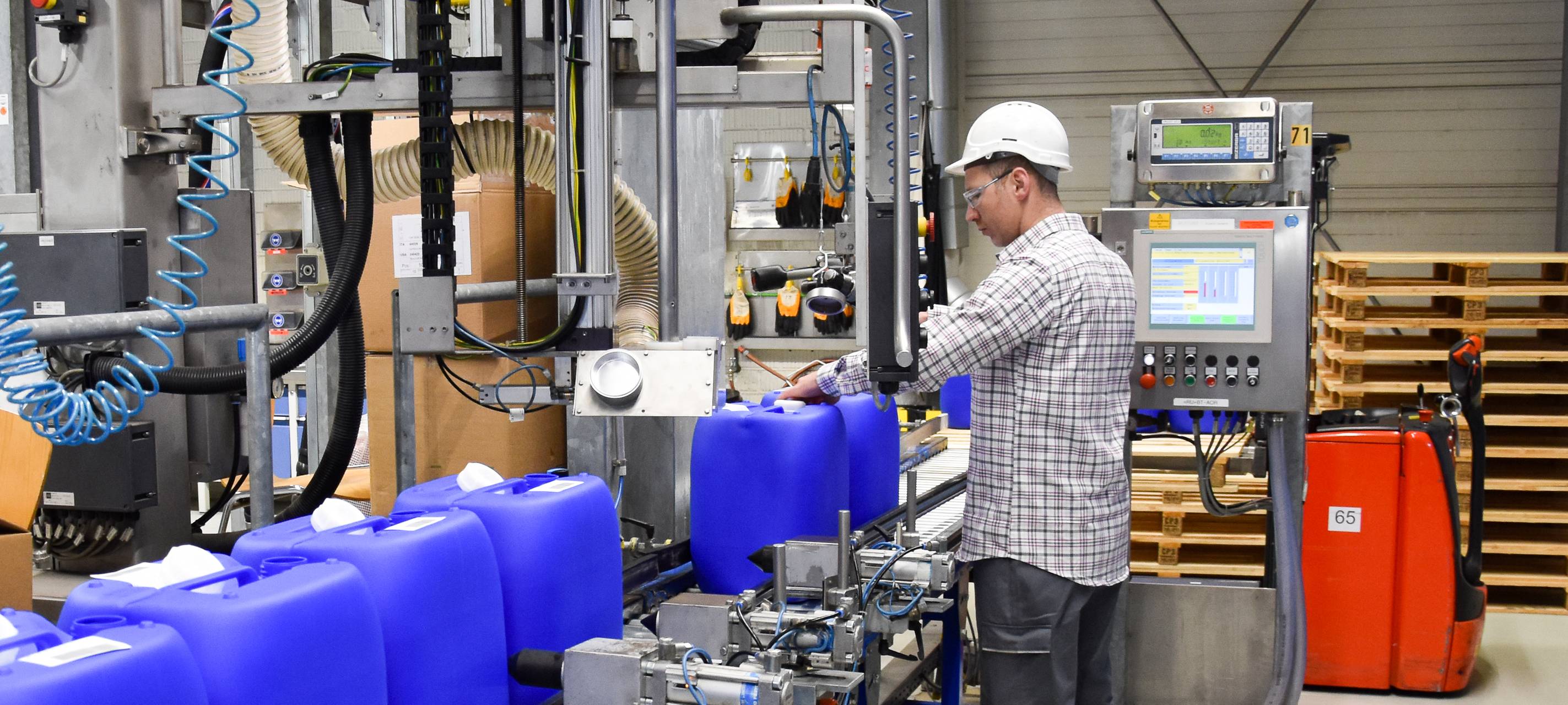 Evonik aus Essen stellt Desinfektionsmittel her