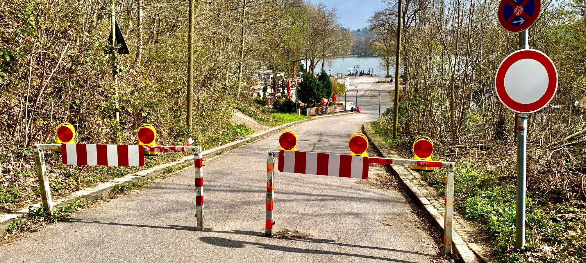 Sperrung zum Haus Scheppen in Essen