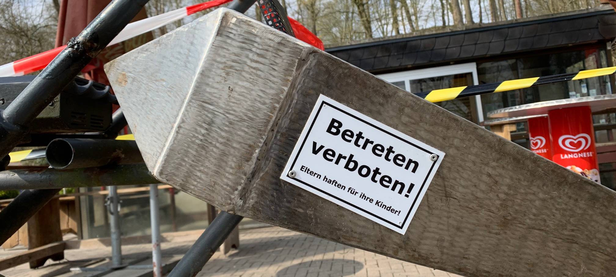 Sperrung am Haus Scheppen in Essen