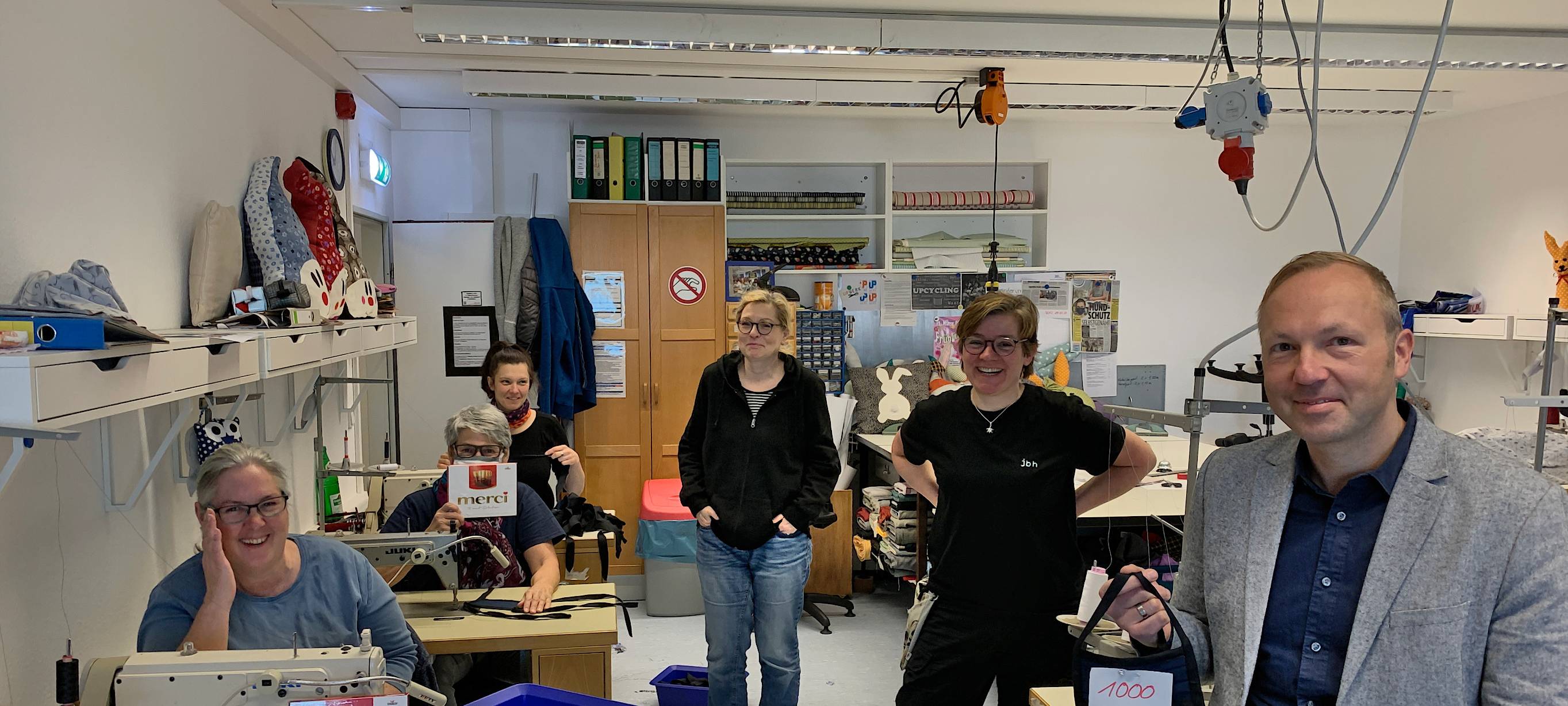 Jugendberufshilfe Essen näht Atemschutzmasken in der Coronakrise