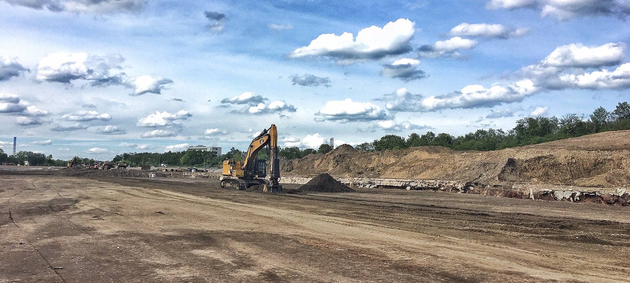 Auf dem Baustellen-Gelände für Essen 51 liegt der Blindgänger in Essen.