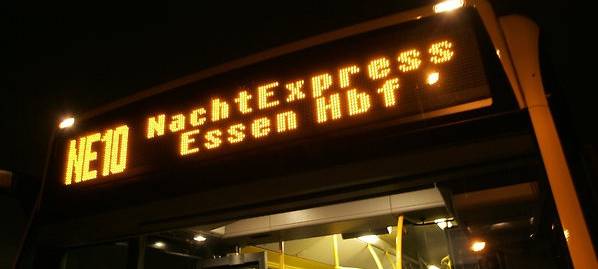 Nachtexpress-Linien der Ruhrbahn fahren in Essen wieder