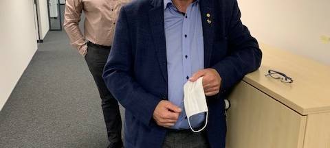 Schausteller Oliver Müller und Albert Ritter