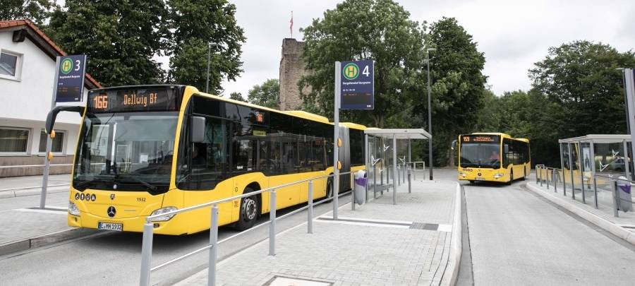 Neuer Busbahnhof in Essen-Burgaltendorf
