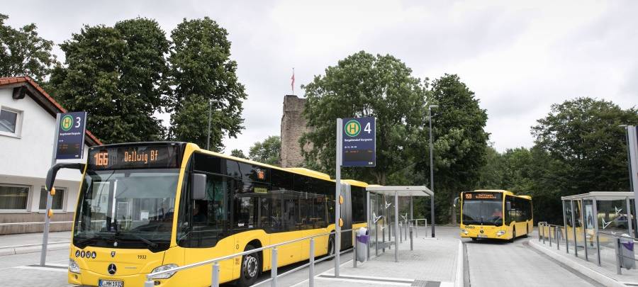 Neuer Busbahnhof in Essen-Burgaltendorf