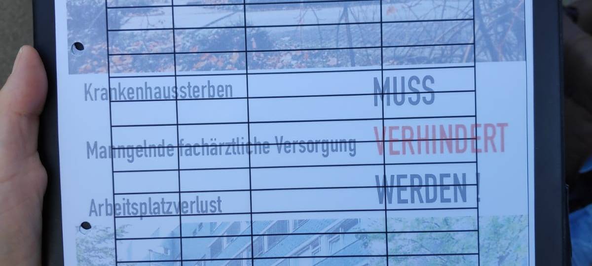 Demo für zwei Krankenhäuser in Essen