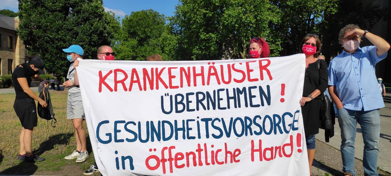 Demo für zwei Krankenhäuser in Essen