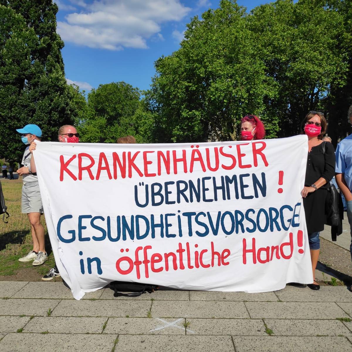 Demo für zwei Krankenhäuser in Essen