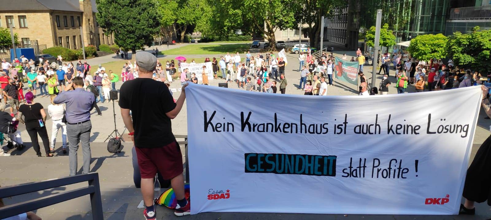 Demo für zwei Krankenhäuser in Essen