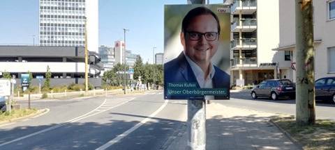 Wahlplakat in Essen von Thomas Kufen aus der CDU