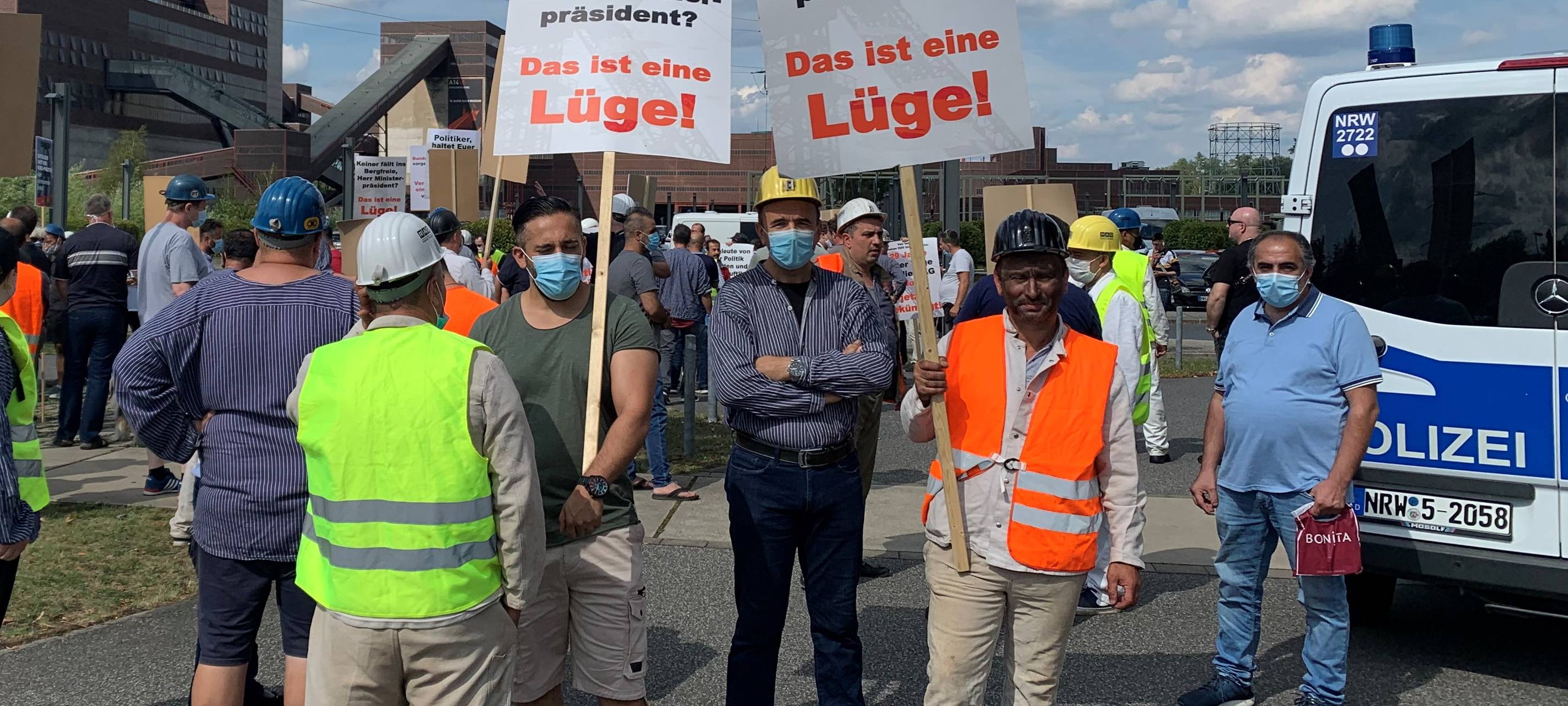 Bergmänner demonstrieren auf Zollverein bei Angela Merkel_Radio Essen