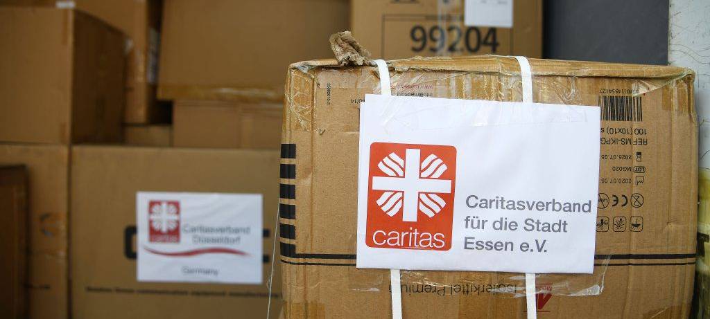 Hilfstransporte aus Essen für Flüchtlinge in Moria in Griechenland