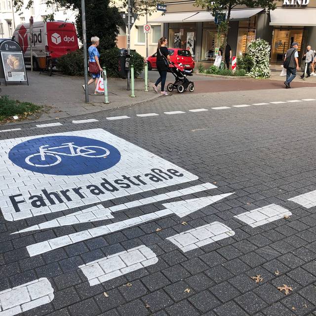 Fahrradstraße in Essen Rüttenscheid