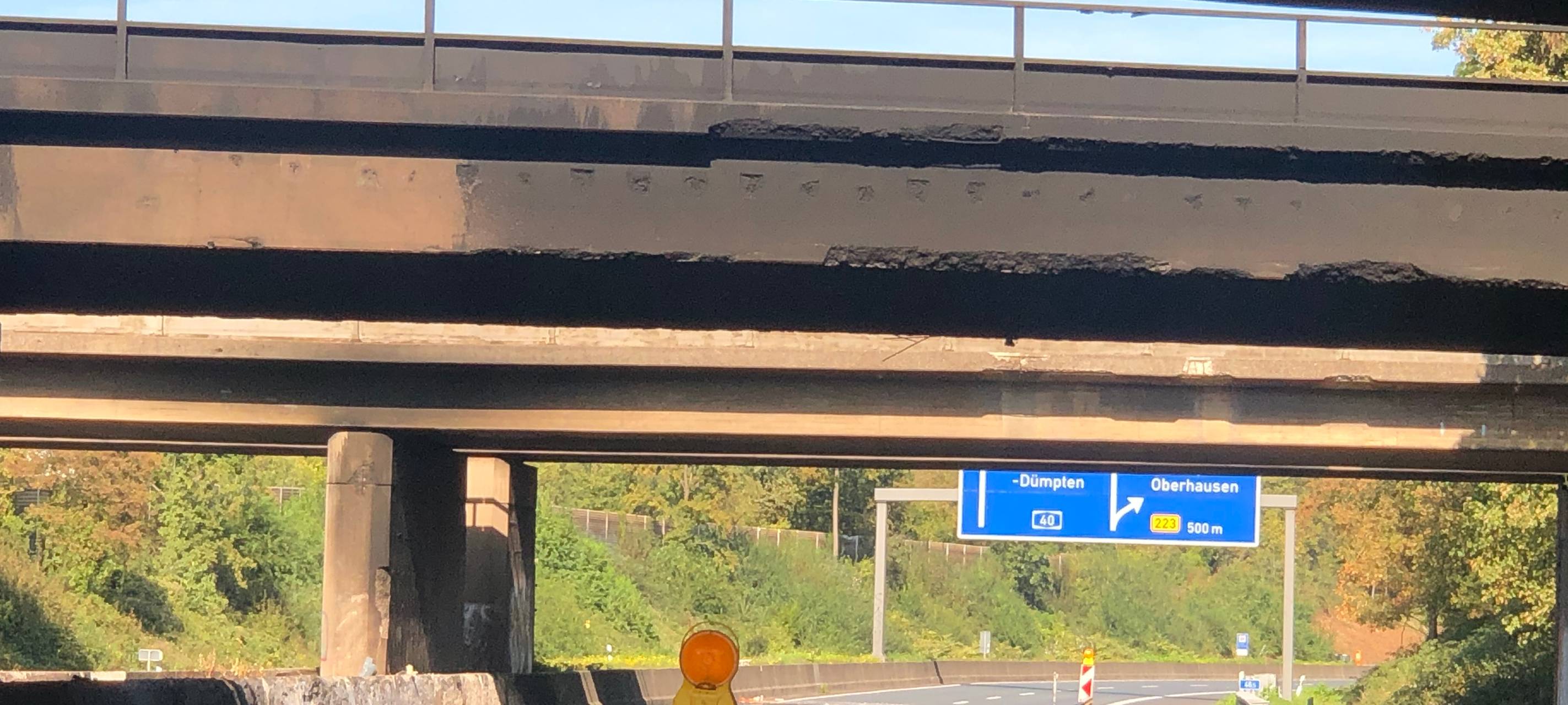 A40 nach LKW-Brand bei Mülheim Richtung Essen