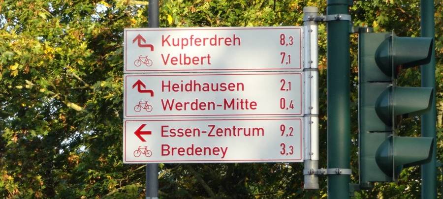 Radverkehr in Essen: Neue Schilder für gesamte Stadt