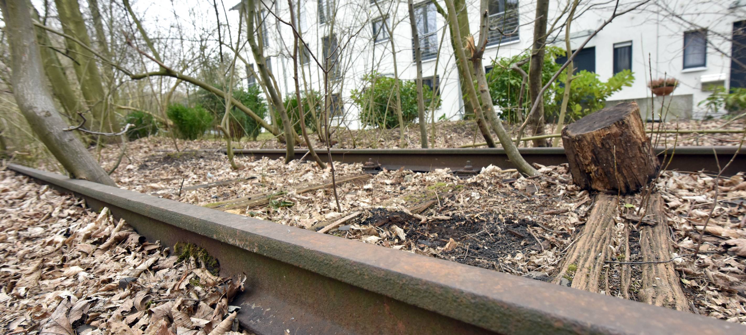 Das Rommenhöller Gleis verbindet die Veronikastraße mit dem Bahnhof Süd.