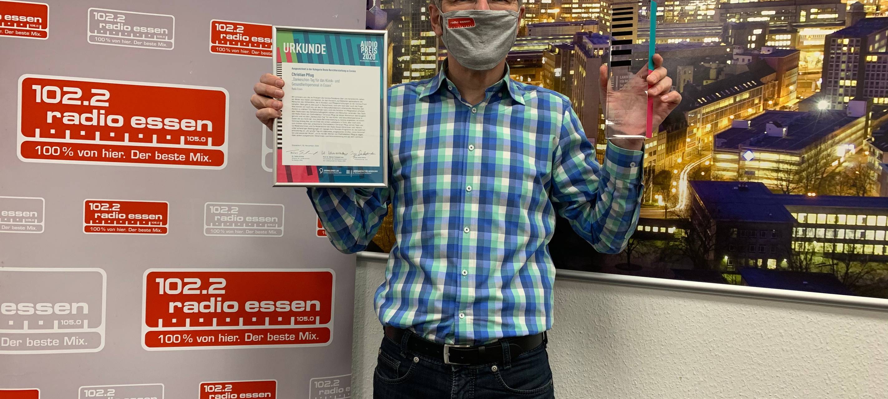 Radio Essen gewinnt den Audiopreis NRW 2020 für die beste Berichterstattung zu Corona.