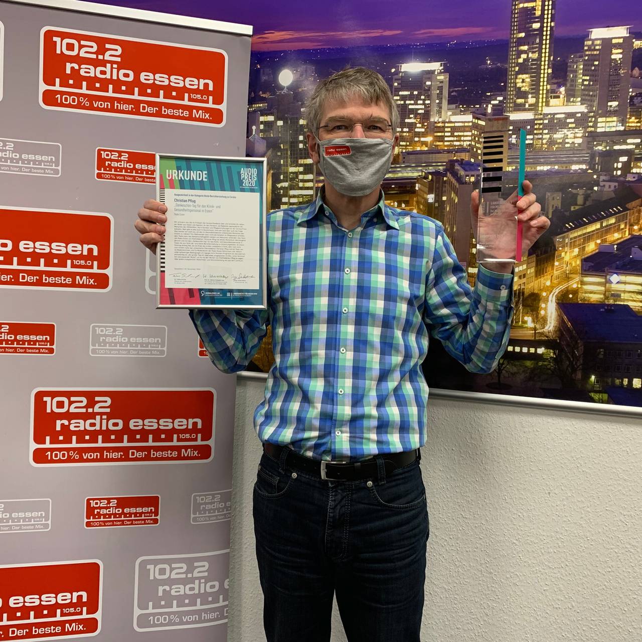 Radio Essen gewinnt den Audiopreis NRW 2020 für die beste Berichterstattung zu Corona.