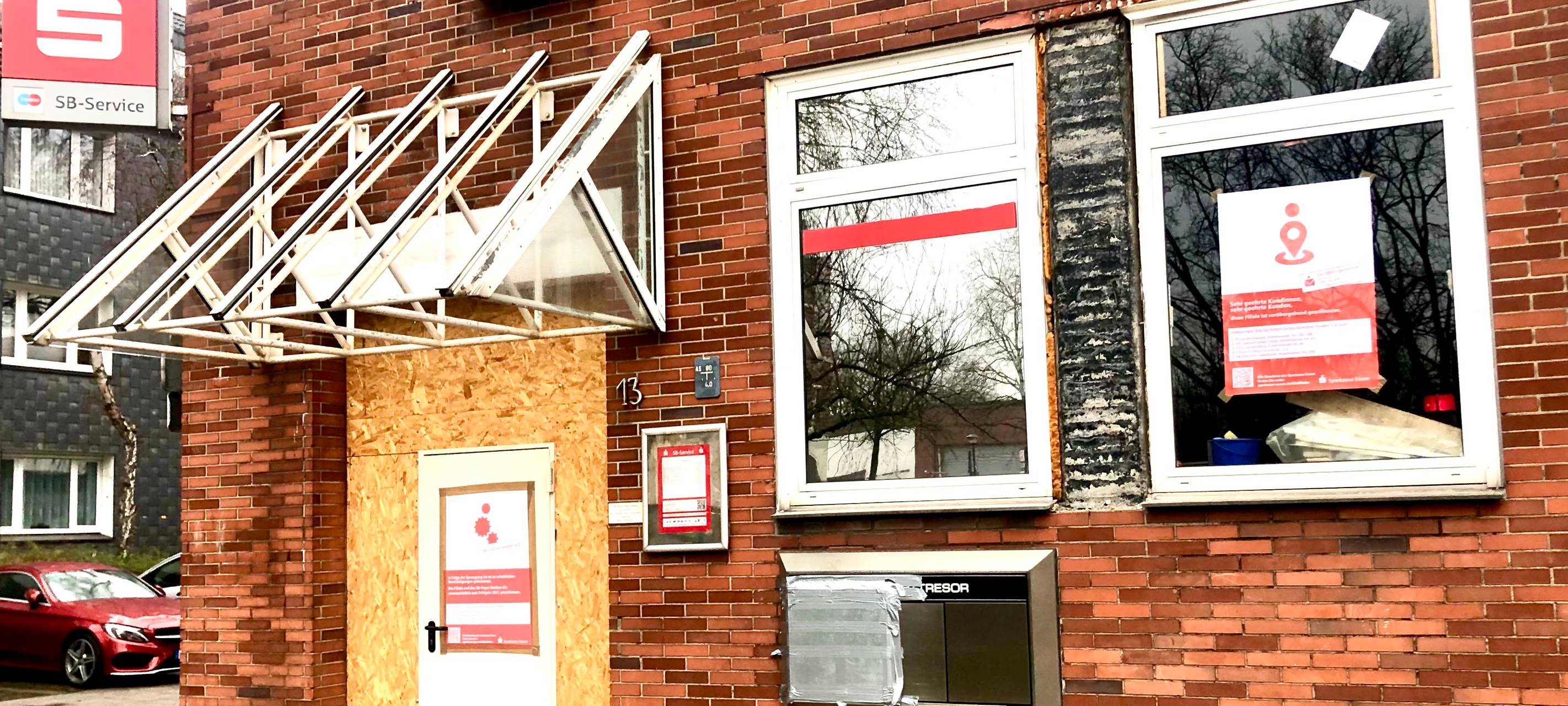 Essen: Gesprengte Sparkasse aus Karnap öffnet bald wieder