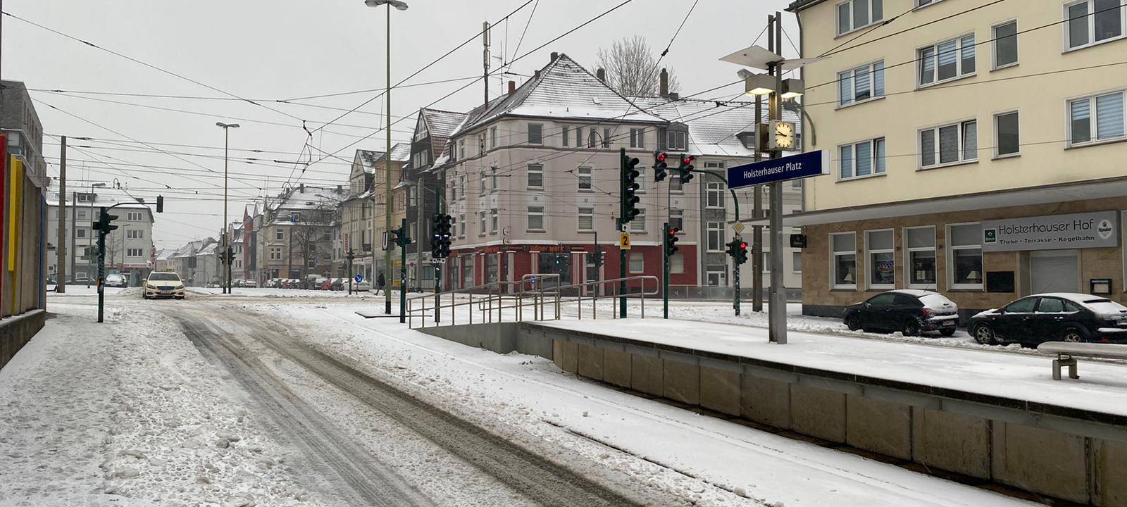 Winter-Chaos in Essen: Eis und Schnee sorgen für Verkehrsprobleme