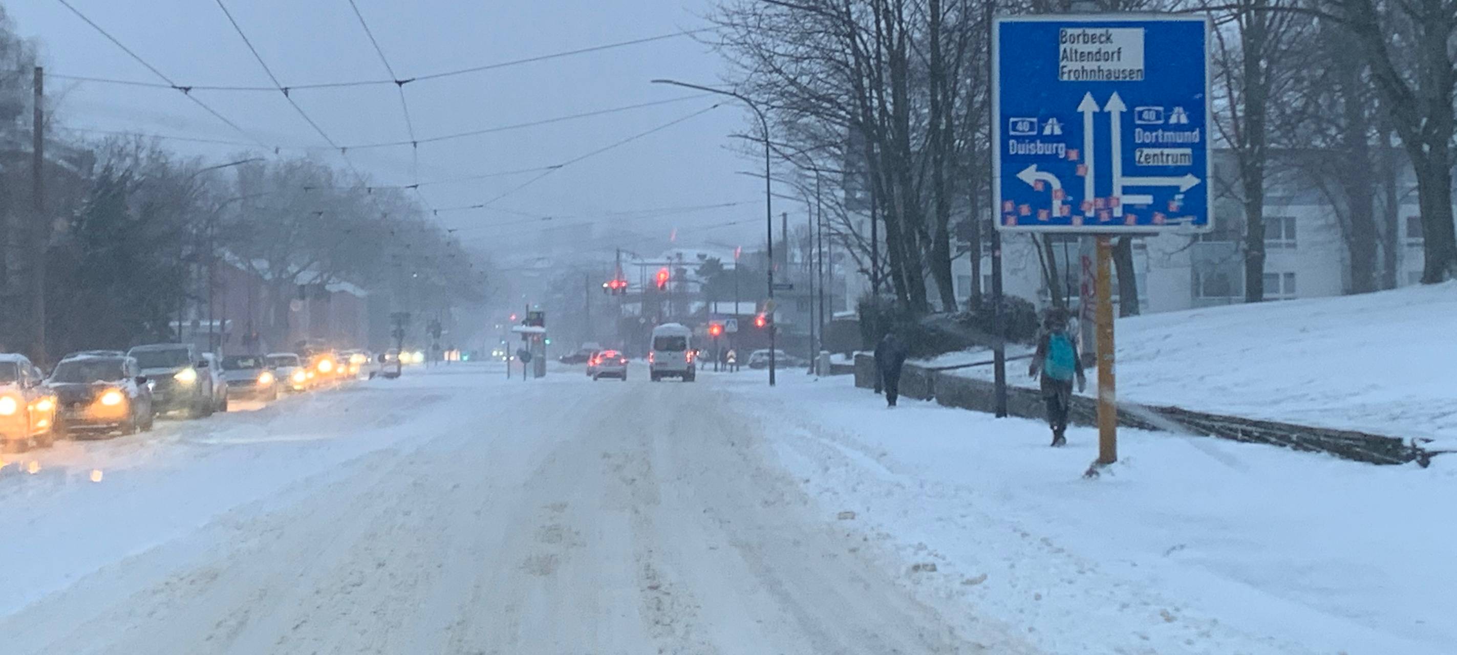 Schnee-Chaos in Essen-Holsterhausen