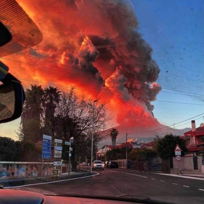 Asche Vulkanausbruch Ätna